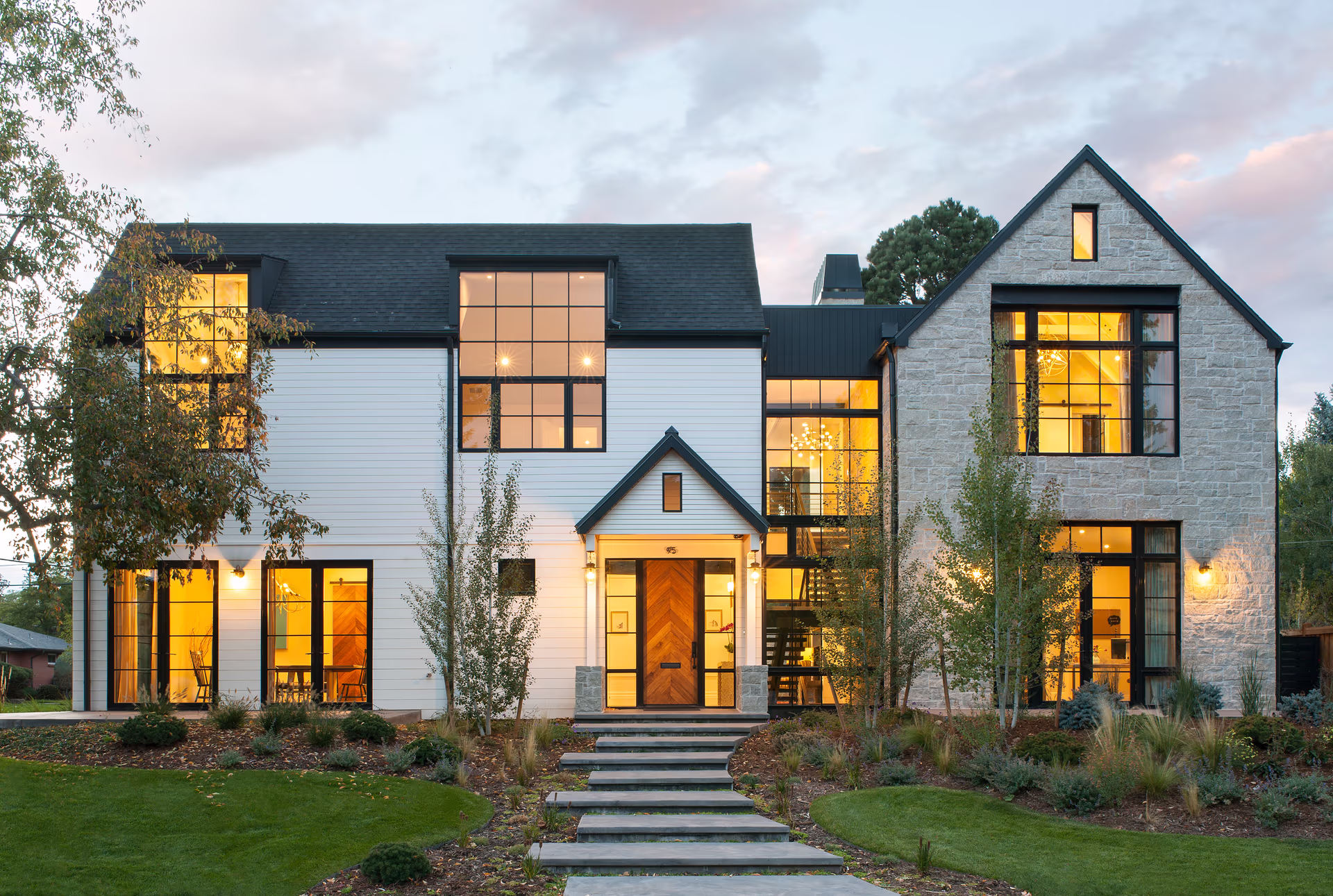 White Colonial Home